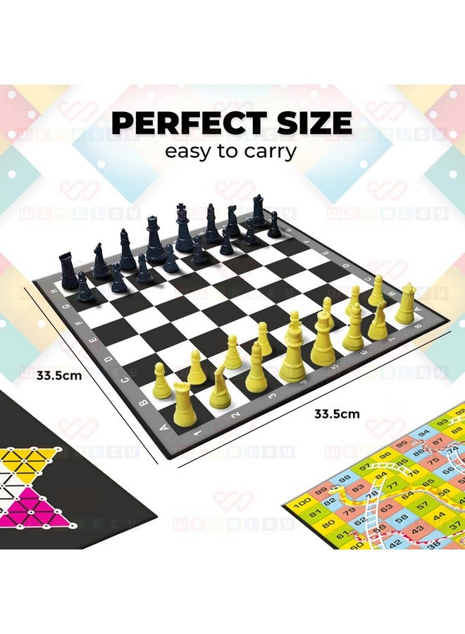 Wembley 6 in 1 Classic Board Game for Kids & Adults | Ludo, Snake & Ladder, Chess, Checkers, Housie, Tic Tac Toe | Family Fun Travel Indoor Board Games Boost Decision Making Strategic Thinking - Image 4