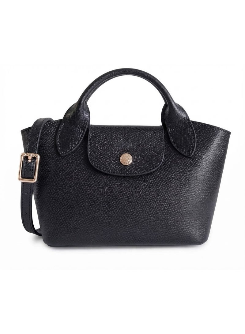 Longchamp EPURE XS Women's Small Leather Crossbody Bag - Black - Image 1