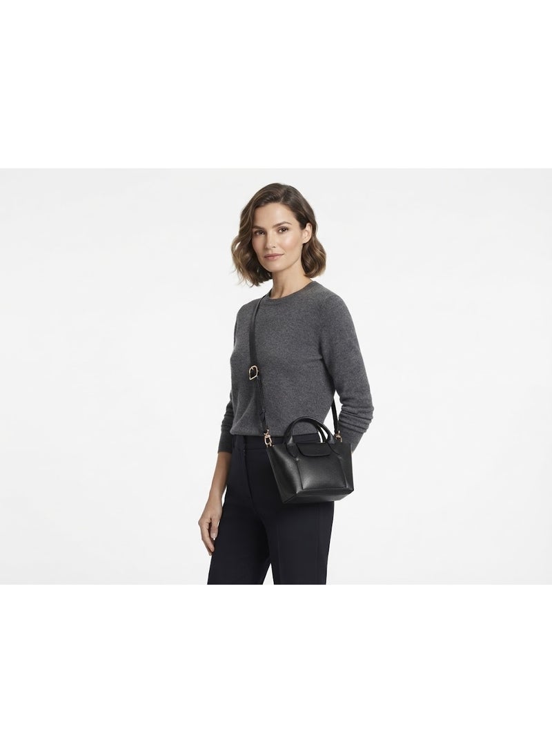 Longchamp EPURE XS Women's Small Leather Crossbody Bag - Black - Image 4