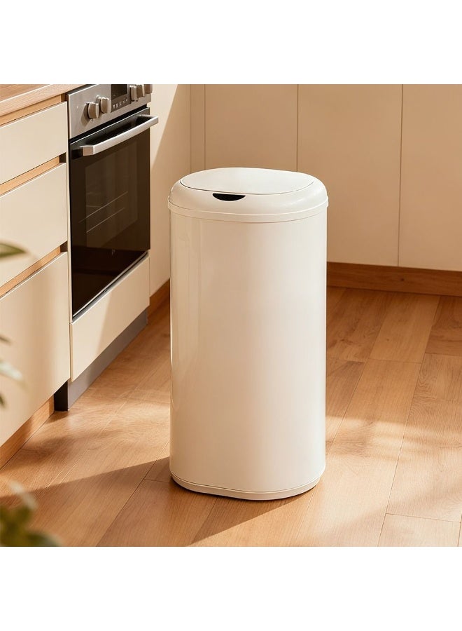 DANUBE HOME Velora 38L Sensor Dustbin Automatic Touchless Waste Bin Beige  29x29x61.5cm - Image 1