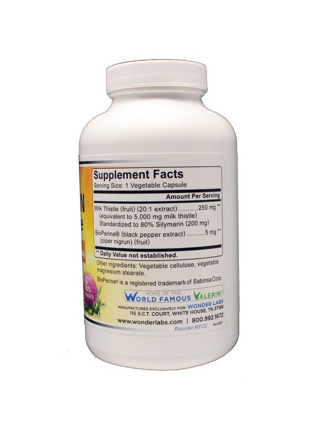 Wonder Laboratories Wonder Labs Silymarin Milk Thistle, Supports Healthy Liver Detox - 250 Capsules - Image 2