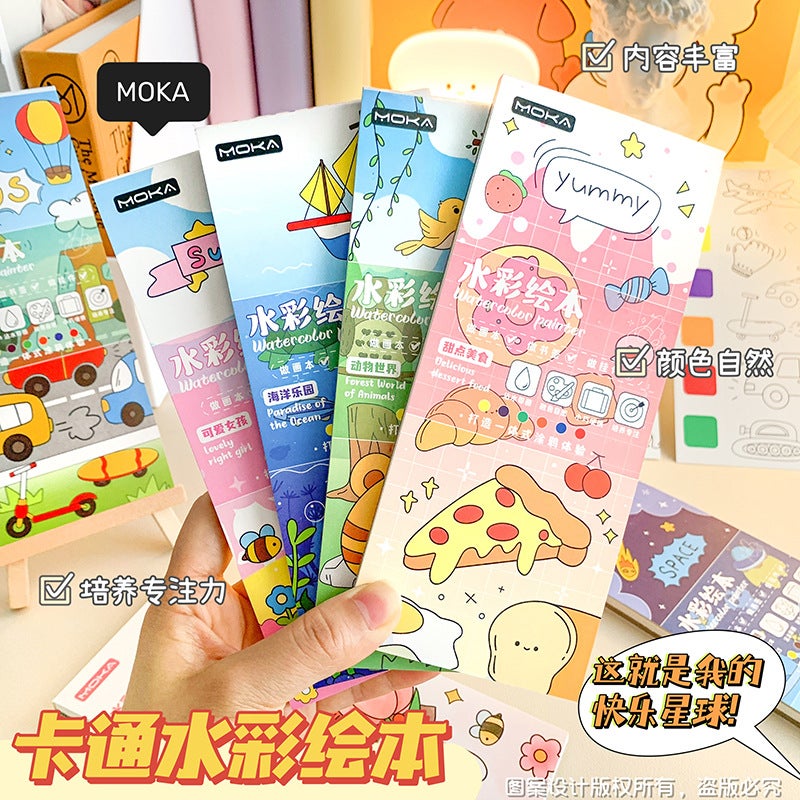 Creative Children'S Gouache Graffiti Painting Book Kindergarten Watercolor Painting Small Portable Picture Book For Primary School Students - Image 3