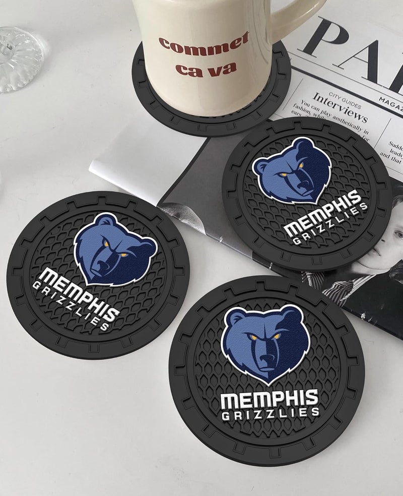 EMIJOY Grizzlies Car Cup Holder Coasters,Memphis Grizzlies Car Cup Coasters for Drink Holder,2pcs Car Cup Holder Insert,Basketball Stuffs for Cars,Anti-Split Dust Proof Car Cup Mat,Beverage Mat,2.75'' - Image 5