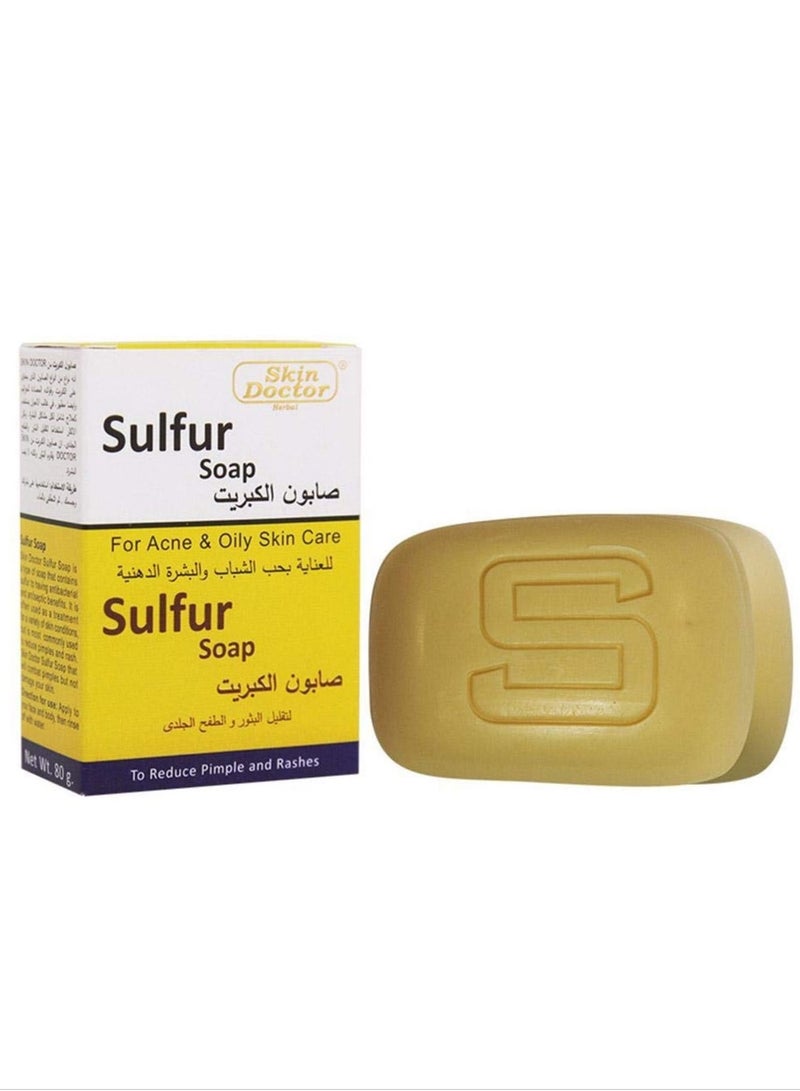 Skin Doctor Pack Of 4 Sulfur Soap For Acne & Oily Skin Care 4 X 80g - Image 3