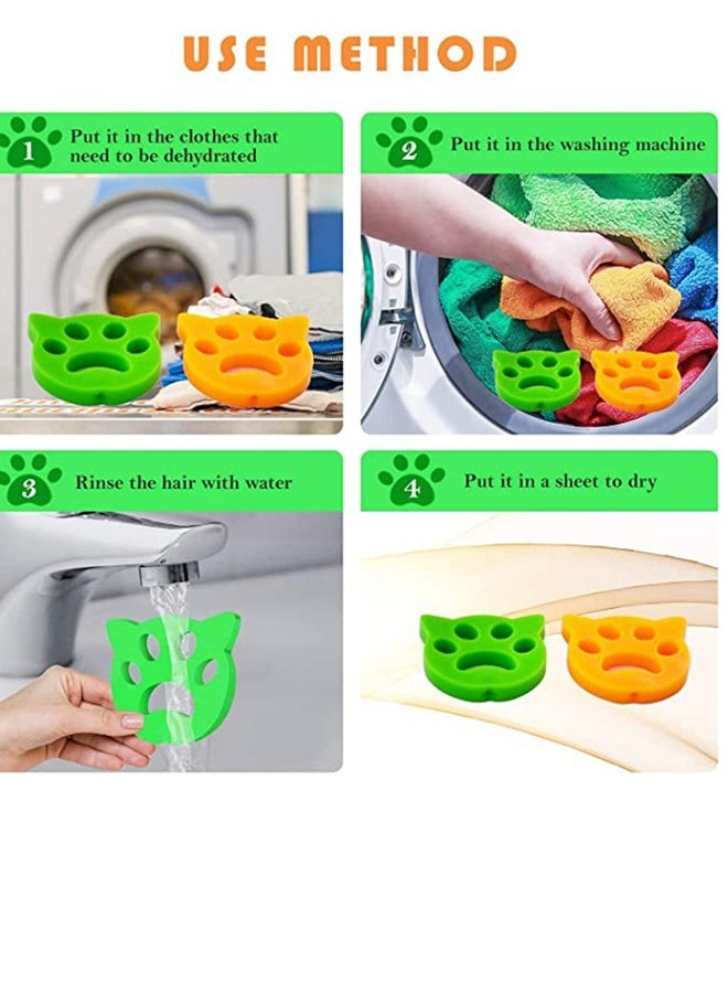 Pet Hair Remover, 4PACK Pet Cats and Dogs Hair Catcher, Pet Fur and Lint Remover, for Animal Hair/Clothes/Bedding, Help Remove Clothes, Blankets and Any Other Hair, Pet Hair and Other Debris - Image 4