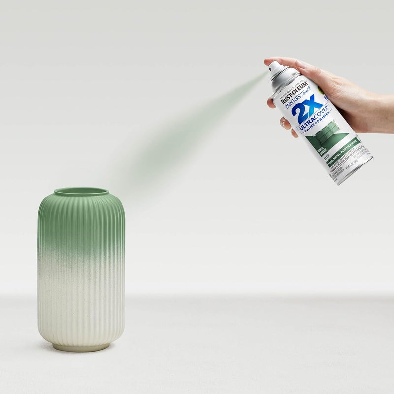 RUST-OLEUM 334075 Painter's Touch 2X Ultra Cover Spray Paint, 12 oz, Satin Moss Green - Image 5