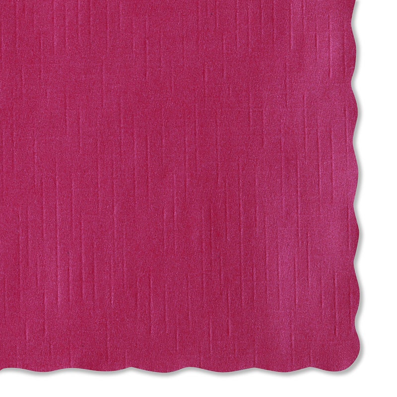 هوفماستر Hoffmaster 310521 Paper placemat 13-1/2 "" Length x 9-1/2 "" Width Scalloped Edge Red (حالة 1000) - Image 2