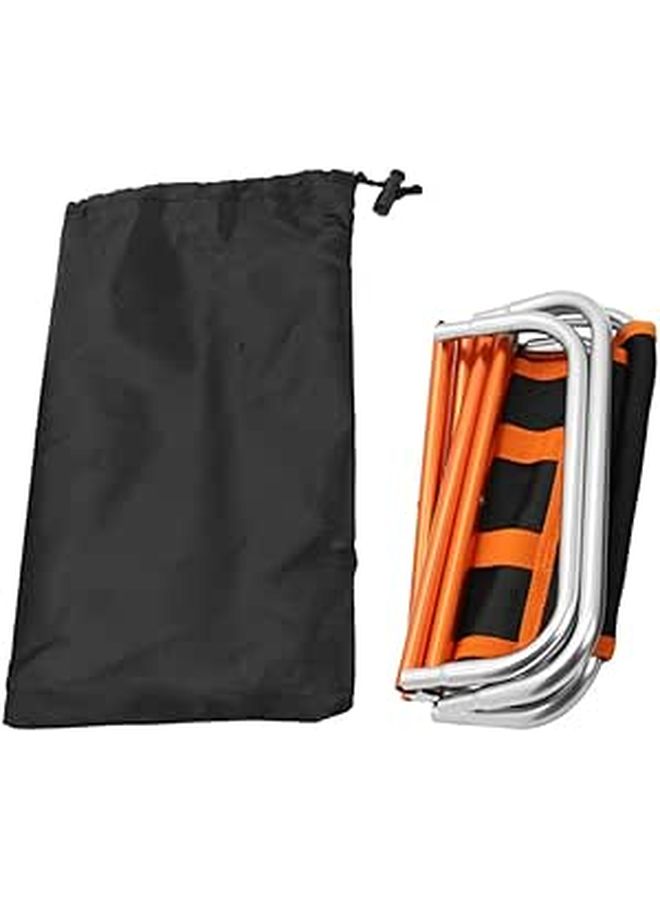 Portable Folding Stool Compact Outdoor Camping Chair With Carry Bag Small Orange - Image 1