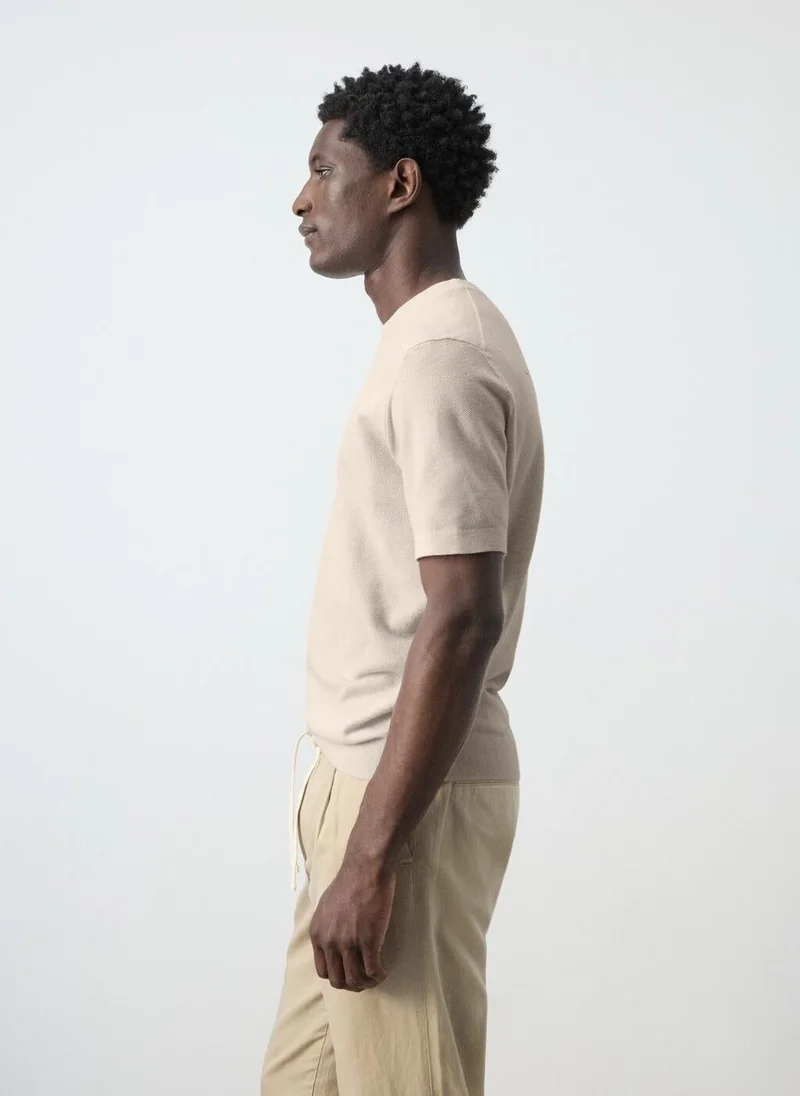 Mango Man  Cotton fine-knit t-shirt for Men | Best Price UAE