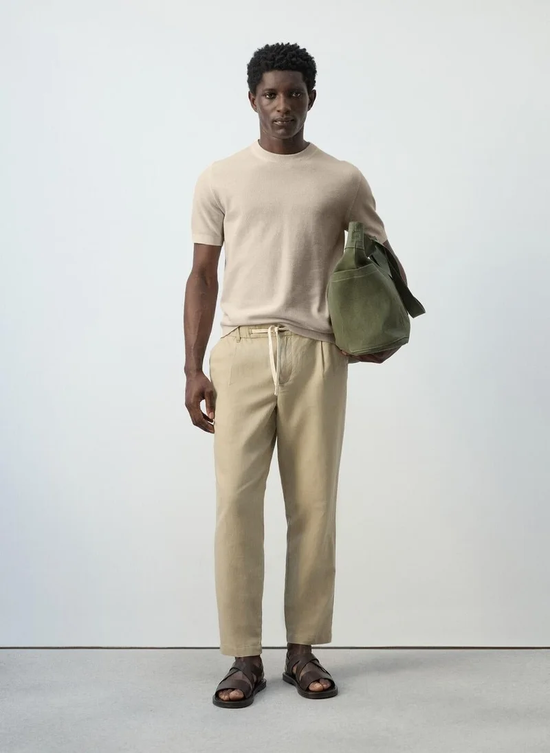Mango Man  Cotton fine-knit t-shirt for Men | Best Price UAE