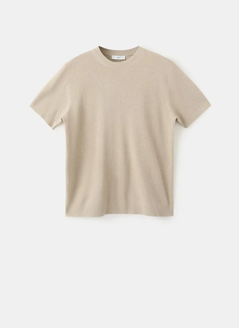 Mango Man  Cotton fine-knit t-shirt for Men | Best Price UAE
