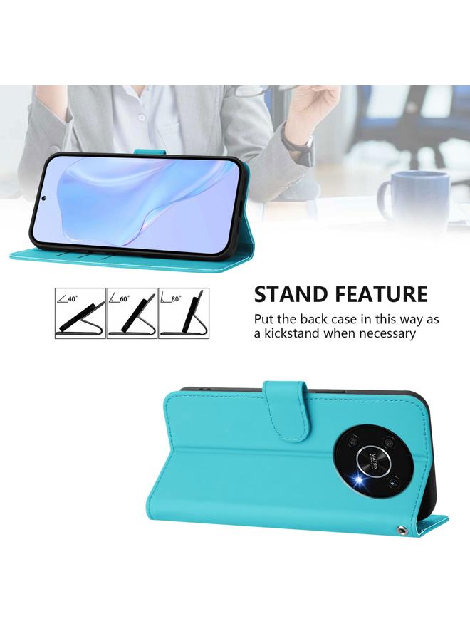 اس-توب جراب لهاتف Honor X30 5G / X9 5G / X9 4G، جراب هاتف من الجلد بلون سادة مع حبل - Image 3