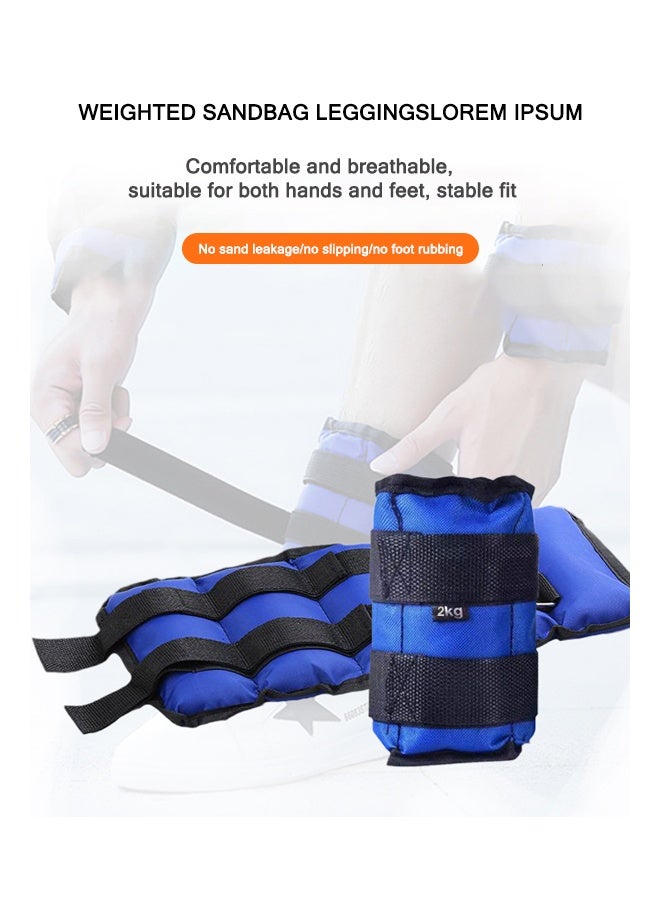 يو إل اتش واي سي حقيبة أوزان رملية للذراعين و القدمين من قطعتين بوزن 4 كيلو كل قطعة 2 كيلو - Image 2