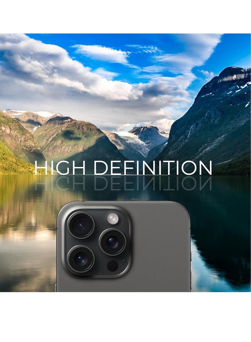 Raxoom Graphene Camera Glass Lens for (iPhone 15 Pro/15 Pro Max (3 Lenses)) - Image 3