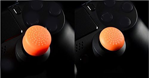 Ambertown Pack of 8 pcs Analog Controller Gamepad Raised Antislip Thumb Stick Grips Thumbsticks Joystick Cap Cover for PS5, PS4, PS3, Switch Pro, Xbox one, Xbox 360, Wii U, PS2 Controller (Orange) - Image 5