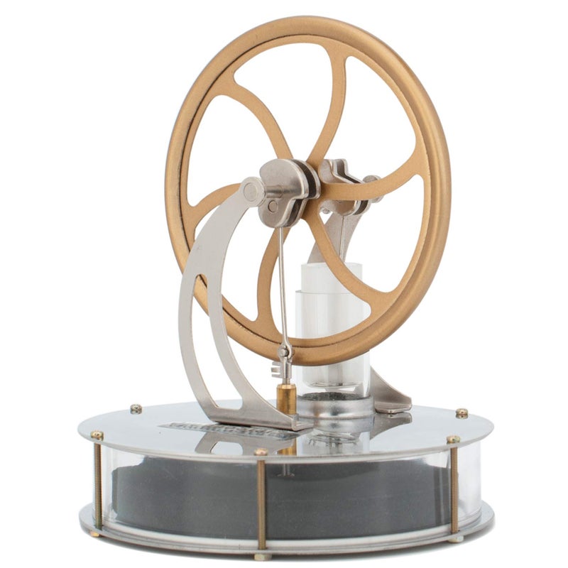 DjuiinoStar Most Classical Low Temperature Stirling Engine, Unique Coffee Timer, Best Gift Option, Educational Toy, Steam Engine Model DLTD-303 - Image 2