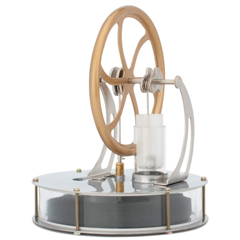 DjuiinoStar Most Classical Low Temperature Stirling Engine, Unique Coffee Timer, Best Gift Option, Educational Toy, Steam Engine Model DLTD-303 - Image 5