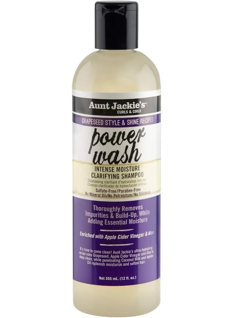 Aunt Jackie's Power Wash Intense Moisture Clarifying Shampoo – 355 ml - Image 1