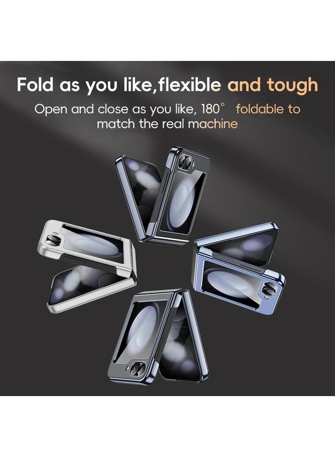 اس-توب جراب لهاتف Samsung Galaxy Z Flip6 بإطار مطلي بالكهرباء قابل للطي من مادة البولي يوريثان - Image 2