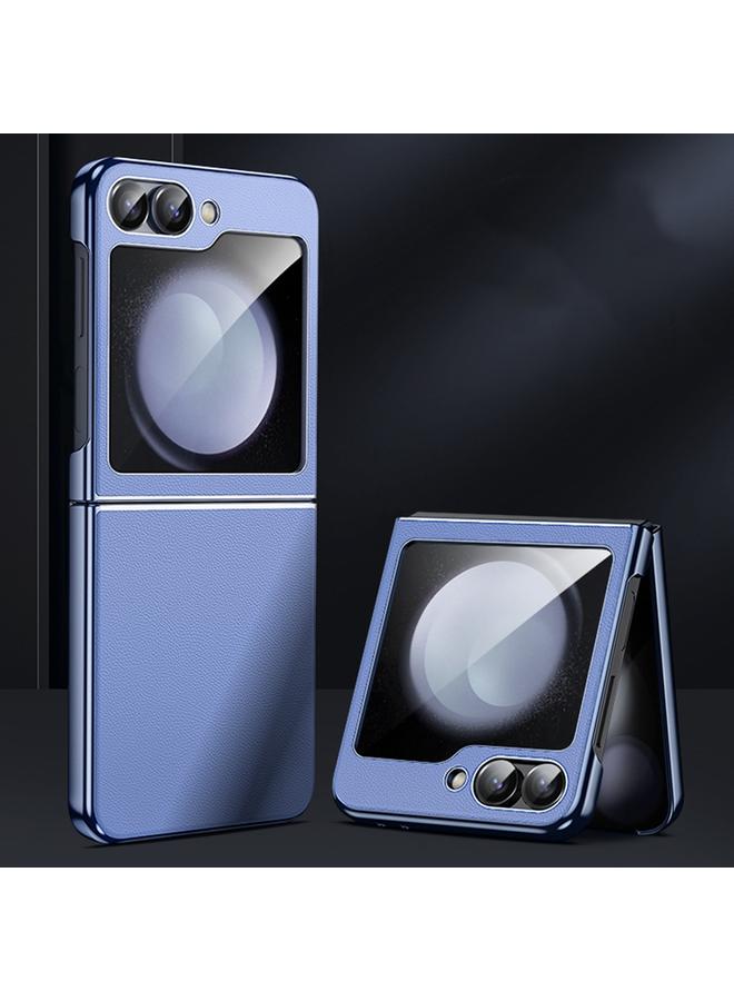 اس-توب جراب لهاتف Samsung Galaxy Z Flip6 بإطار مطلي بالكهرباء قابل للطي من مادة البولي يوريثان - Image 1