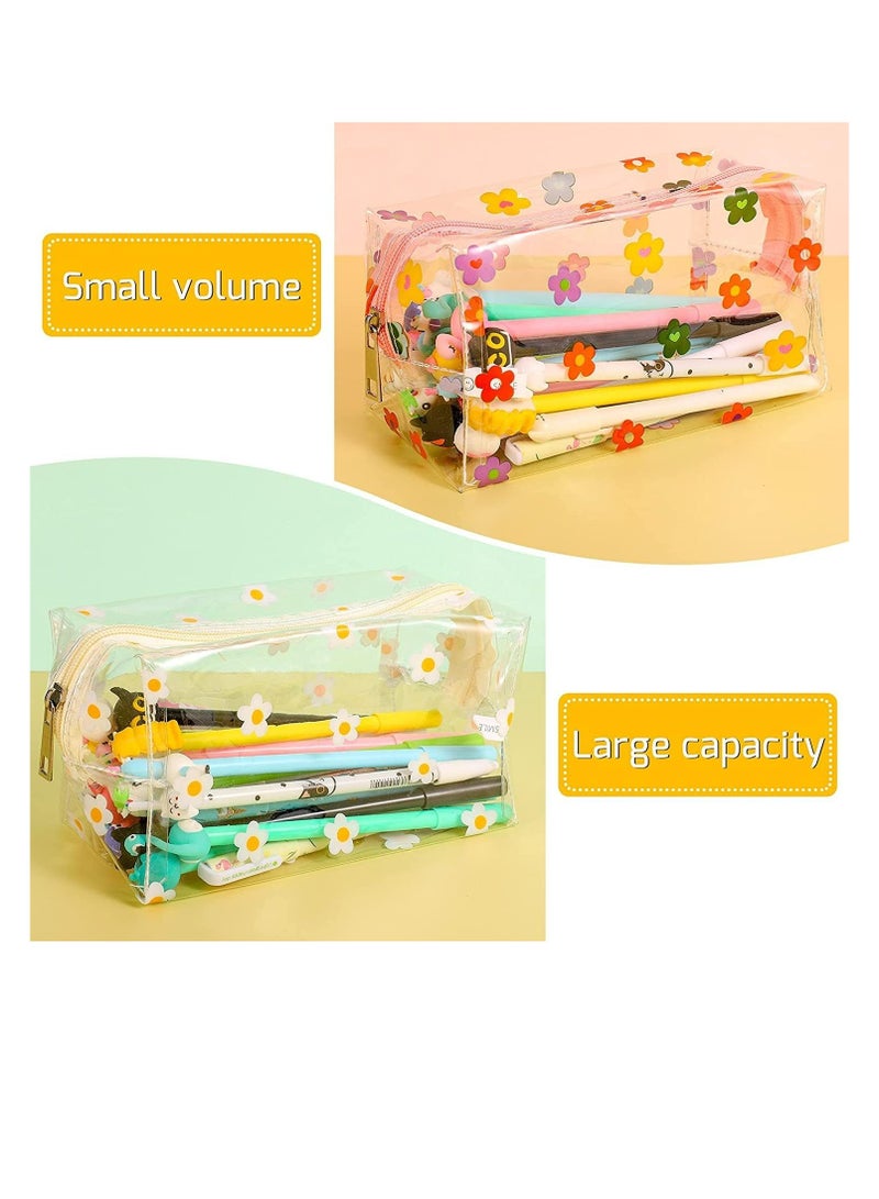 أوزيغالور حقيبتان لمستحضرات التجميل مزينة بزهرة الأقحوان - حقائب محمولة للماكياج والحمام - Image 3