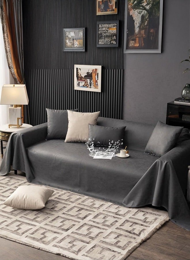 شو وو غطاء أريكة عالمي مقاوم للماء والغبار من فور سيزونز، مقاس كبير للاختيار من بين مجموعة أغطية الأريكة على شكل حرف L، قماش ناعم قابل للغسل - Image 1