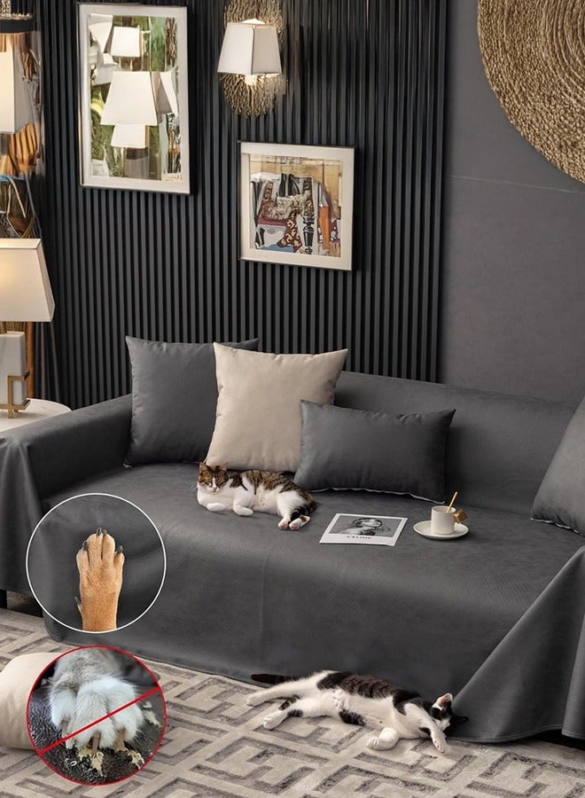 شو وو غطاء أريكة عالمي مقاوم للماء والغبار من فور سيزونز، مقاس كبير للاختيار من بين مجموعة أغطية الأريكة على شكل حرف L، قماش ناعم قابل للغسل - Image 2