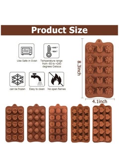 قوالب الشوكولاتة السيليكون، 6 قوالب حلوى، خالية من مادة BPA، قوالب سيليكون غير لاصقة لصنع الجيلي، حلوى البرالين، العلكة، الشوكولاتة - pzsku/ZF45E937B56230CBC48A0Z/45/_/1722448121/441ec7f8-ba08-4fb0-8461-429b56242318