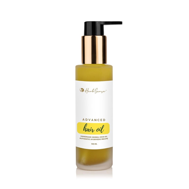 Herbsense زيت شعر هيربسينس الطبيعي للرجال والنساء غير مسخن خالي من المواد الكيميائية مدعوم بالأعشاب مثل إكليل الجبل والحلبة 100 مل - Image 1