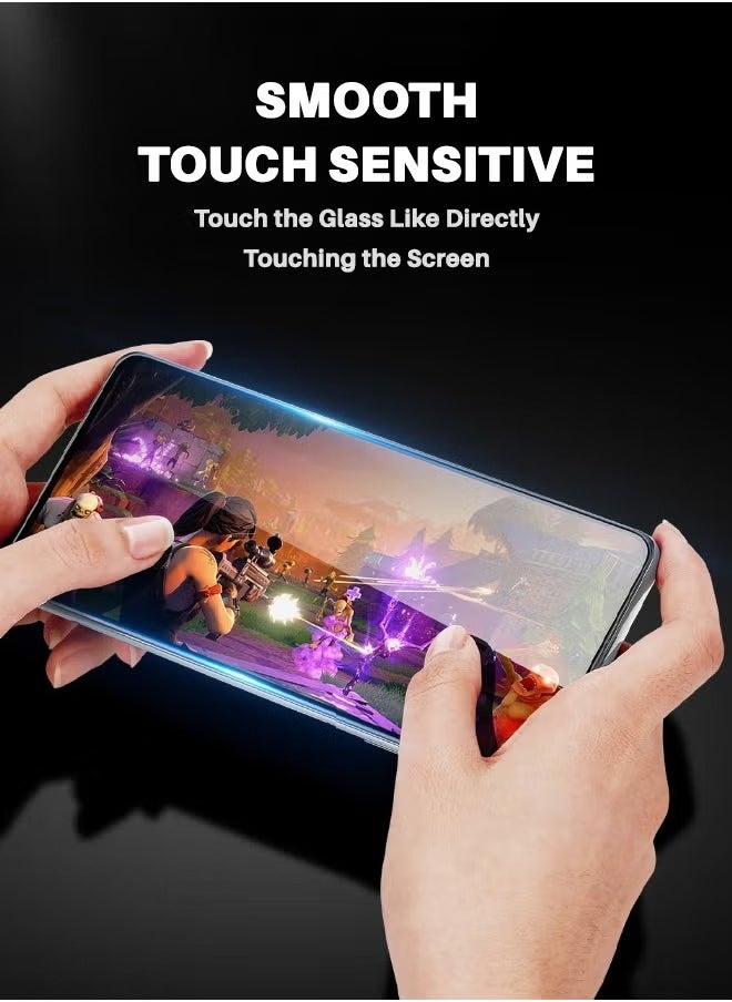 [2+2 Pack] Samsung Galaxy S25 Ultra HD Full Coverage Screen Protector with Camera Lens Protector, Touch Sensitive Ultrasonic Fingerprint Unlock, HD 9H Hardness Bubble Free Scratch Resistant, Case Friendly