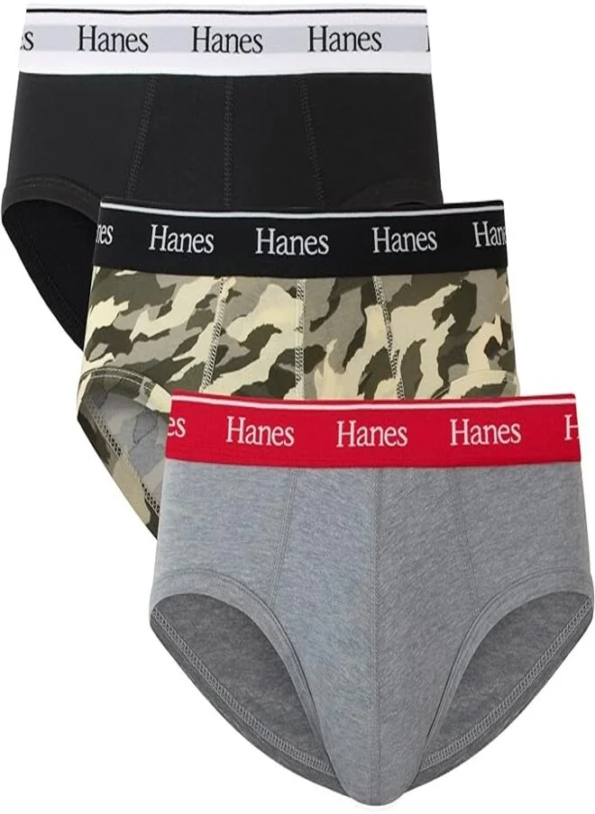 Hanes Hanes Originals Men’s Briefs , Stretch Cotton Moisture-Wicking Underwear, Modern Fit Low Rise, Multipacks