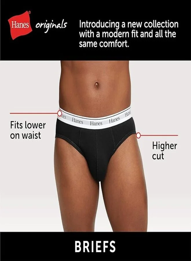 Hanes  Hanes Originals Men’s Briefs , Stretch Cotton Moisture-Wicking Underwear, Modern Fit Low Rise, Multipacks for Men | Best Price UAE
