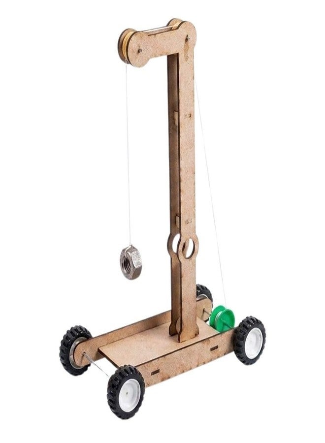 ERH India DIY Wooden Gravity Powered Car Working Model Science Project Kit STEM Educational Learning Toy for School Kids Students Exhibition - Image 1