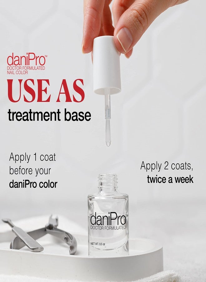 daniPro Doctor-Formulated Clear Base Coat Nail Polish, 0.5 oz - Base Coat Nail Polish with Undecylenic Acid, Vitamins & Biotin - Nail Base Coat for Stronger, Healthier Nails, Manufactured in the USA - Image 4