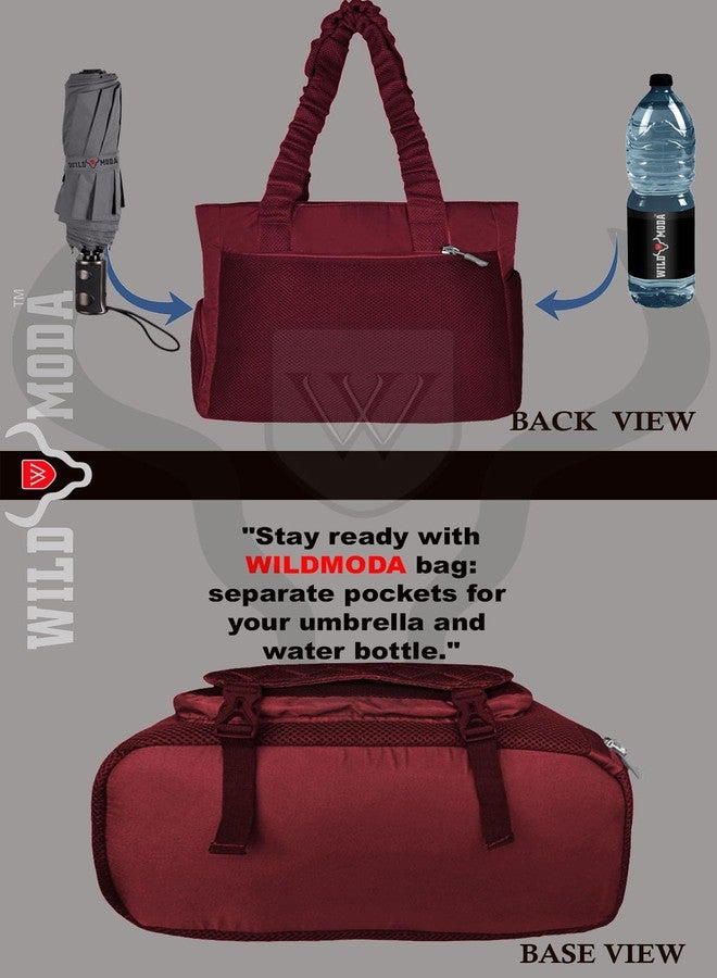 WILD MODA Spacious & Stylish Shoulder Bag - Perfect for Work or Travel (Maroon) - Image 2