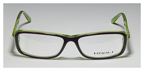KOALI New & Season & Genuine - Brand: Koali Style/model: 7182k Gender: Womens/Ladies Rx Ready Comfortable Designer Full-rim Eyeglasses/Spectacles (54-15-130, Purple / Transparent Green) - Image 3