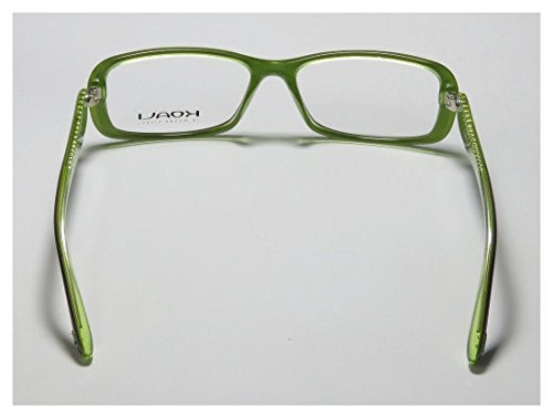 KOALI New & Season & Genuine - Brand: Koali Style/model: 7182k Gender: Womens/Ladies Rx Ready Comfortable Designer Full-rim Eyeglasses/Spectacles (54-15-130, Purple / Transparent Green) - Image 5