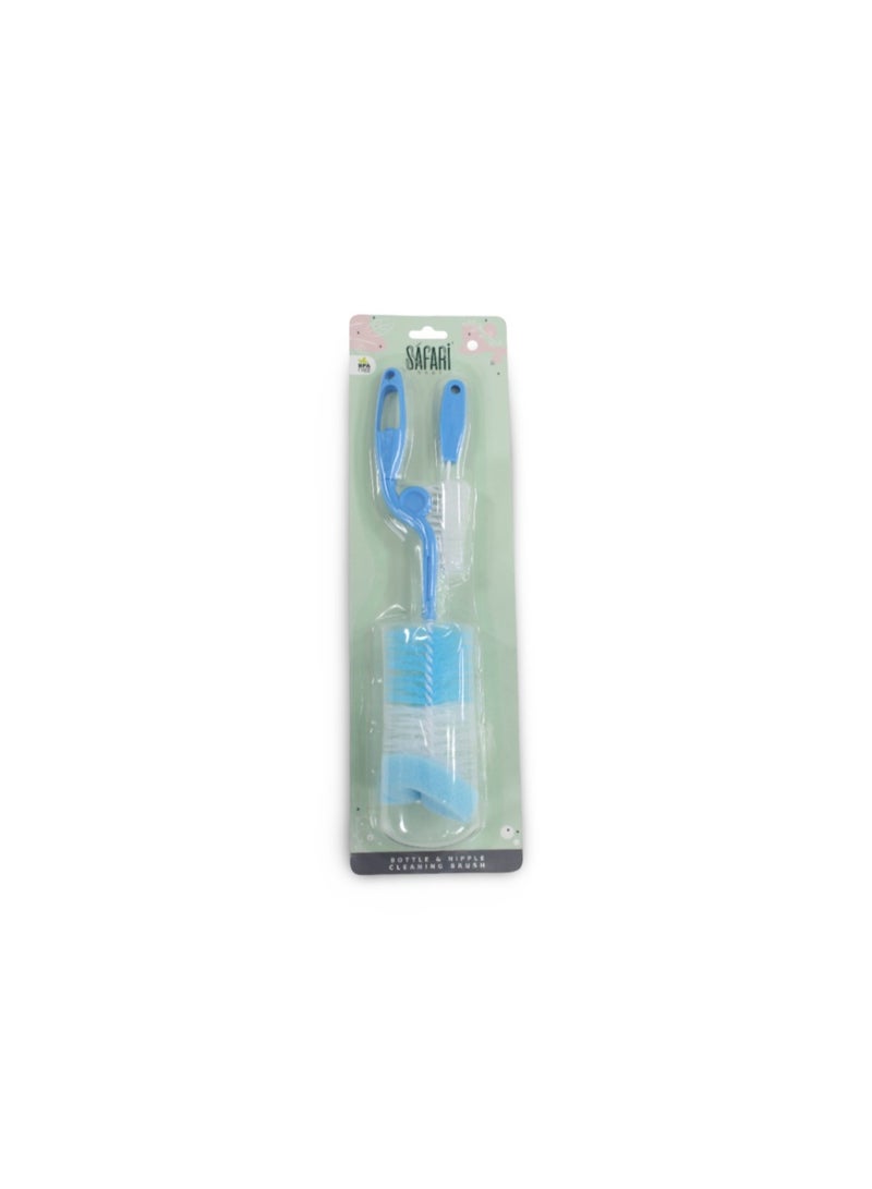 Safari Baby Bottle & Nipple Cleaning Brush – Light Blue - Image 1