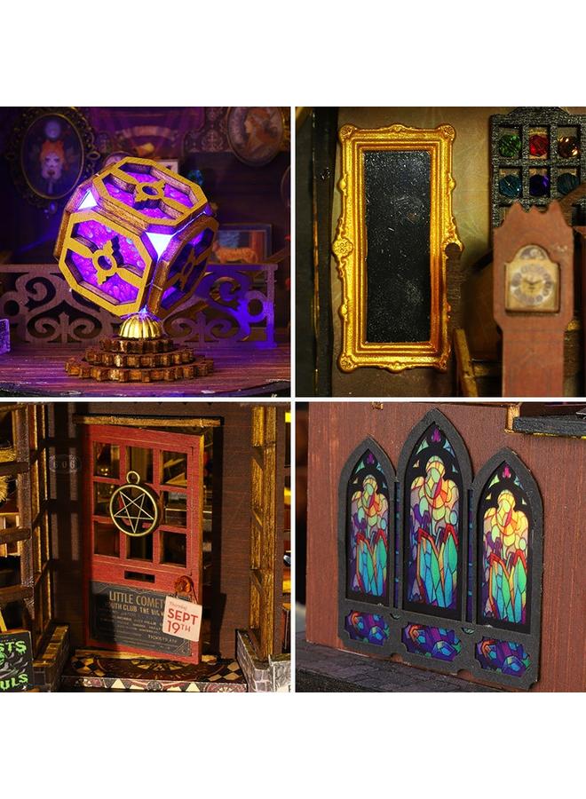 Bluejw Jiate Diy Cabin Magic Treasure House Exquisite Handmade Assembled With Lights Book Stand 3D Stereo Model Ornaments For Women - Image 4