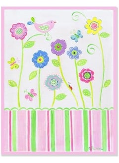 Stupell Industries The Kids Room by Purple Floral Growth Chart, 7 x 0.5 x 39, Proudly Made in USA  - Image 1