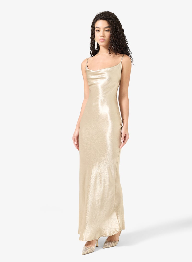 Ginger Satin Slip Backless Dress - Image 4