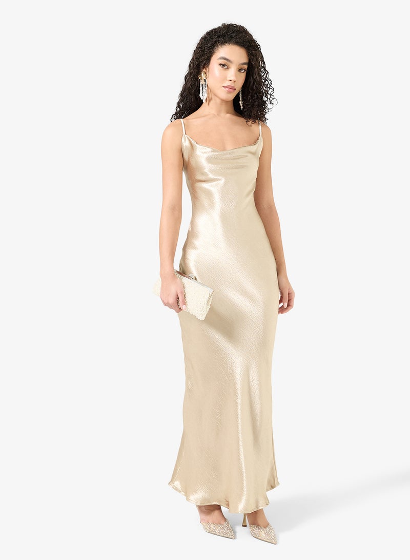 Ginger Satin Slip Backless Dress - Image 1