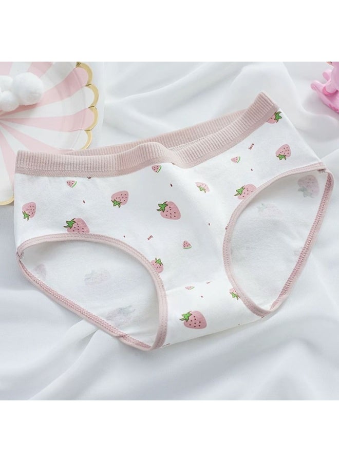 5 Pack Girls' Pure Cotton Underwear Briefs, Cute Cartoon, Breathable - Image 4