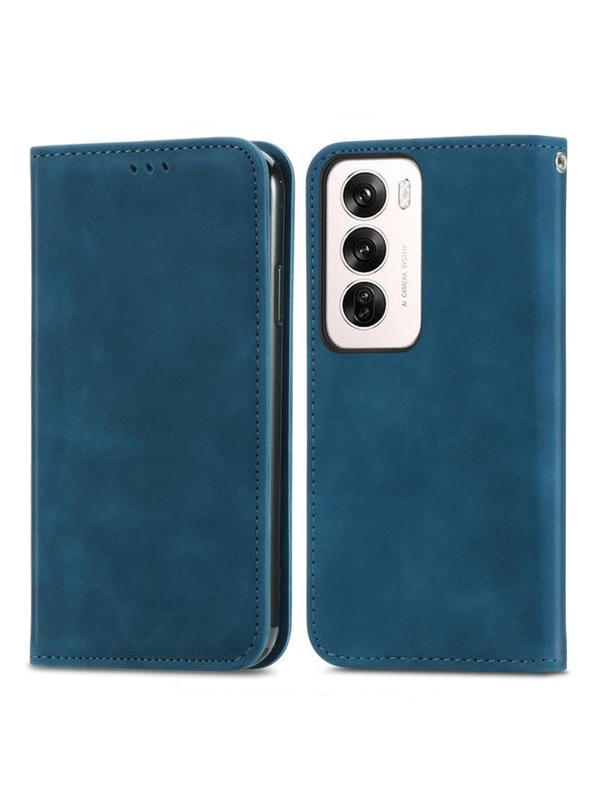 S-TOP Case For OPPO Reno12 Pro Global Retro Skin Feel Magnetic Flip Leather Phone Case - Image 2