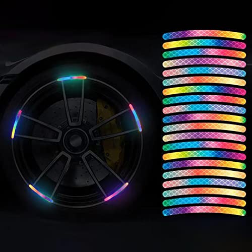 Lcxecnw 40 PCS 1619 Universal Reflective Rim Stripe StickerMotorcycle Car Bike Wheel Night Reflective StickerCar Wheel Night Safety Decorative StripesMotorcycle Bike Rim Stripe Sticker - Image 1