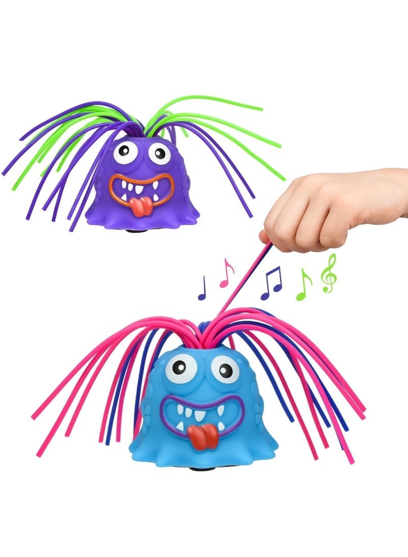 2 Pcs Hair Pulling Fidget Screaming Monster Toys, Fidget Toys Stress Relief and Toys Monster Decompression Toys Funny Pulling Hair Monster Squeeze for Toys Kids - Image 1