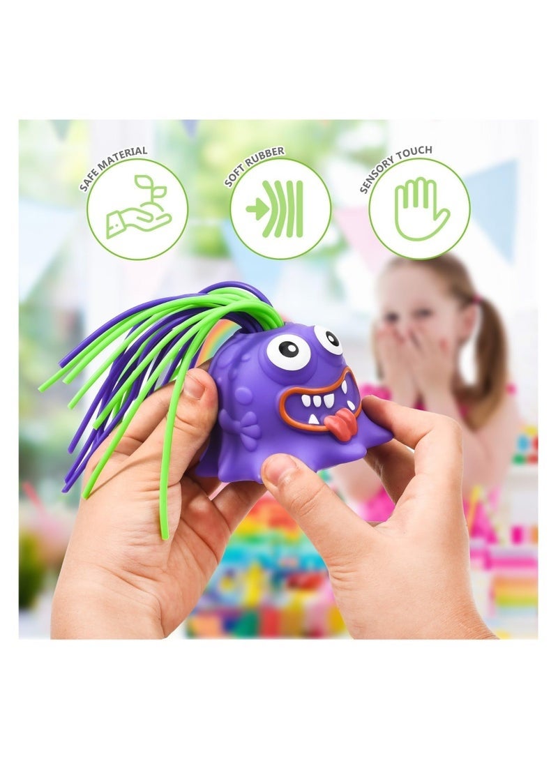 2 Pcs Hair Pulling Fidget Screaming Monster Toys, Fidget Toys Stress Relief and Toys Monster Decompression Toys Funny Pulling Hair Monster Squeeze for Toys Kids - Image 4
