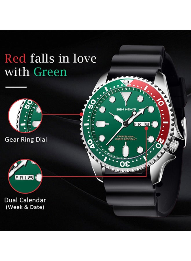 BEN NEVIS Waterproof Quartz Wrist Watch for Men - BN3017G-Green - Image 4
