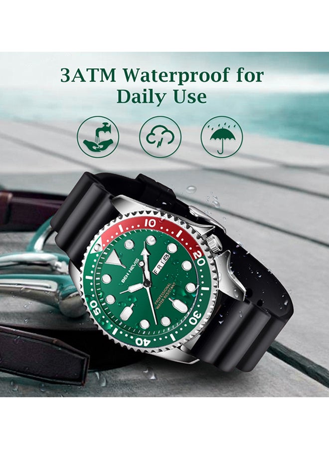 BEN NEVIS Waterproof Quartz Wrist Watch for Men - BN3017G-Green - Image 5