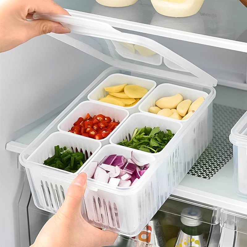 TASMAX refrigerator vegetable box fridge containers for storage fridge storage boxes fridge organizers storage box set freezer storage containers refrigerator accessories food storage containers 6GRID - Image 5